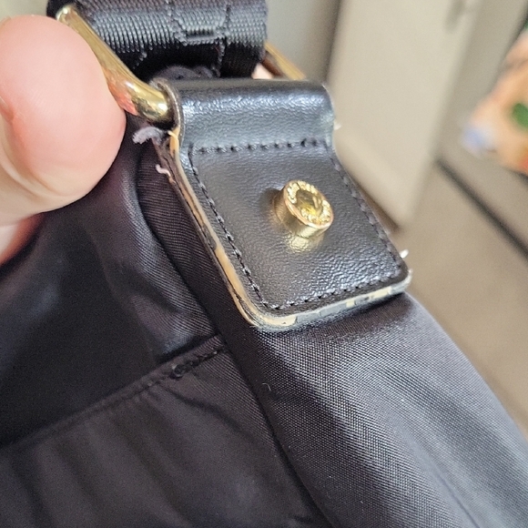 Calvin Klein Black Nylon Crossbody Bag with Gold Accents - Picture 9 of 12